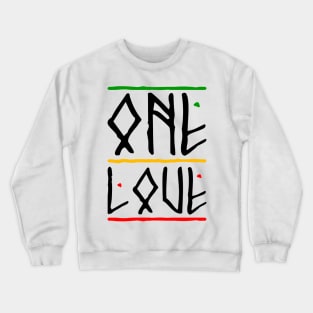 One Love Rasta Colors Reggae Crewneck Sweatshirt